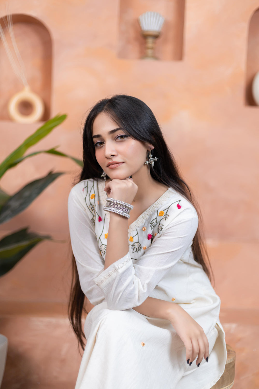 Simple Elegance Beige Kurti - Artyaah