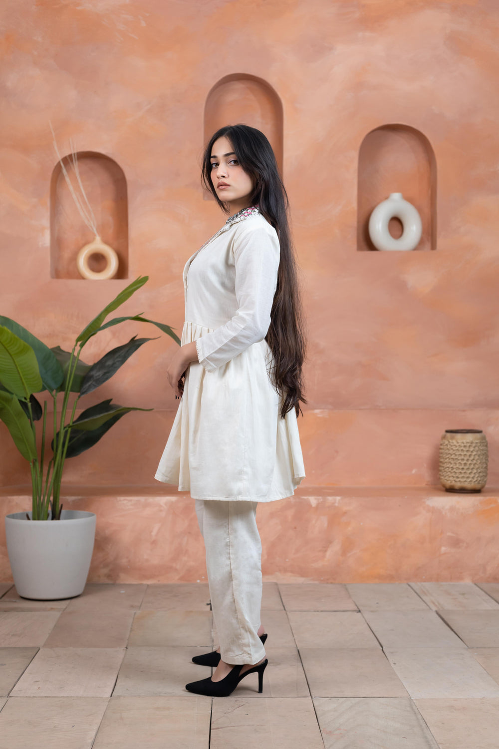 Elegant Touch Handwork Short Kurti - Artyaah