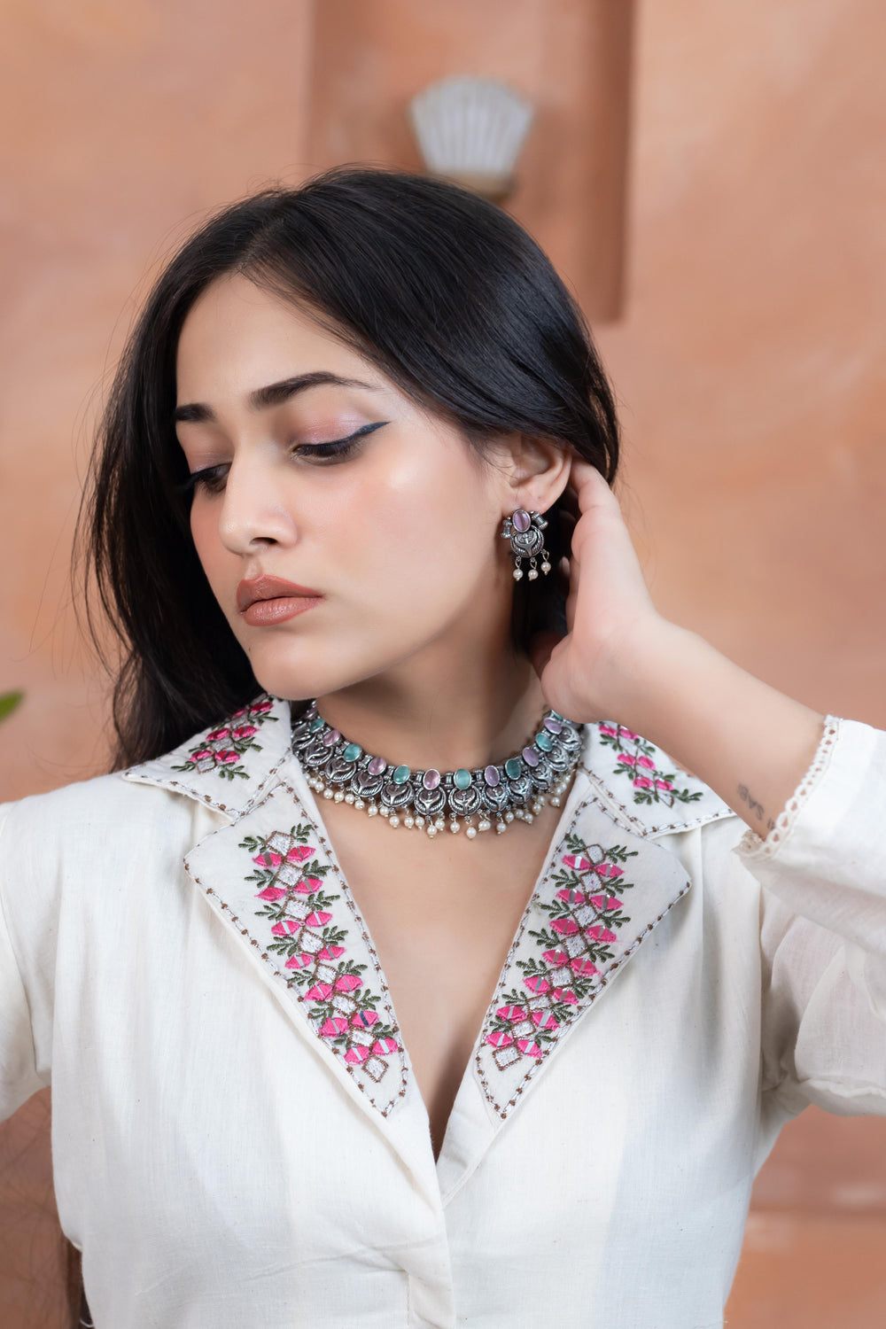 Elegant Touch Handwork Short Kurti - Artyaah