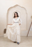 Beige Beauty Khadi Cotton Long Dress - Artyaah