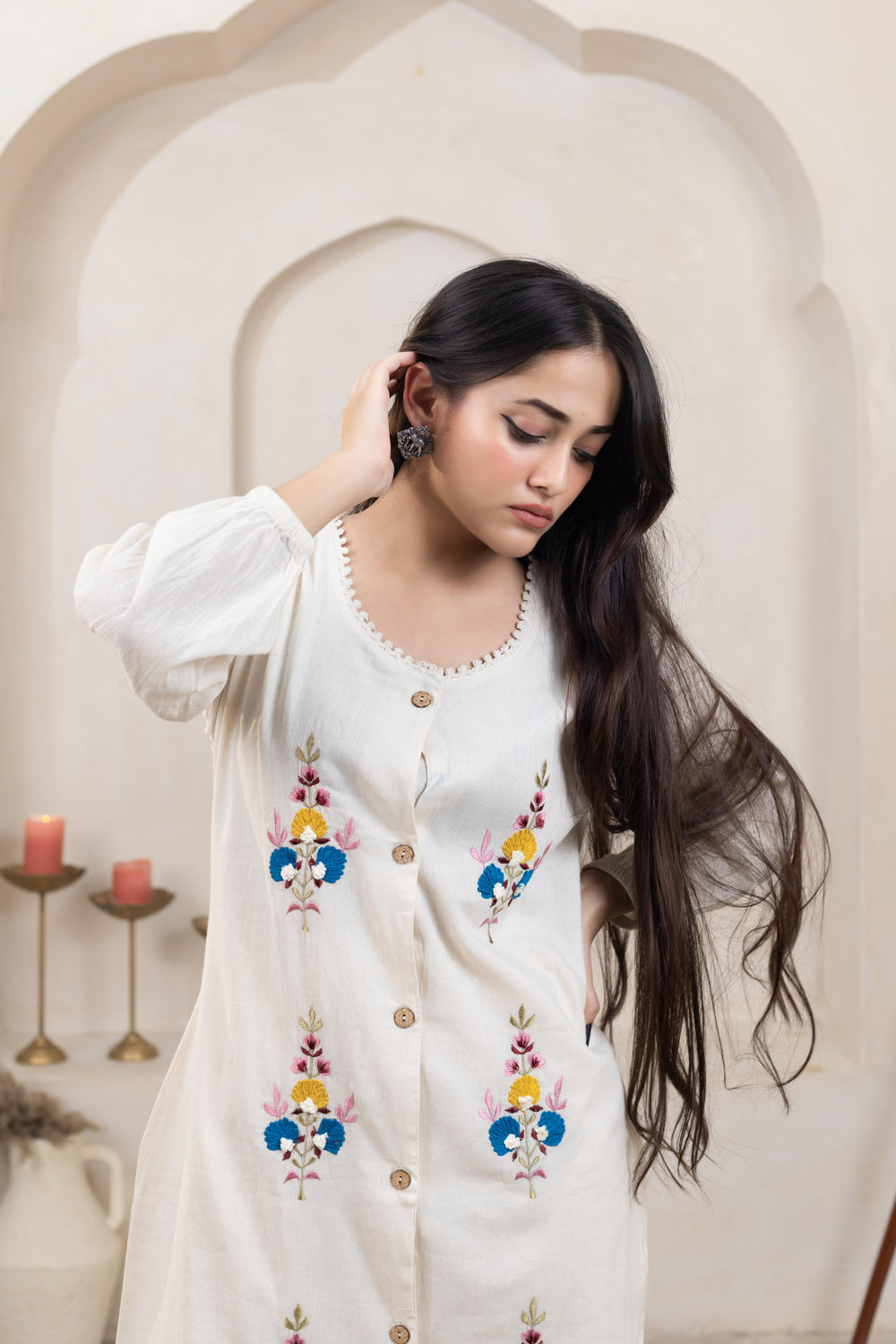 Elegant German Silver Earrings - Artyaah