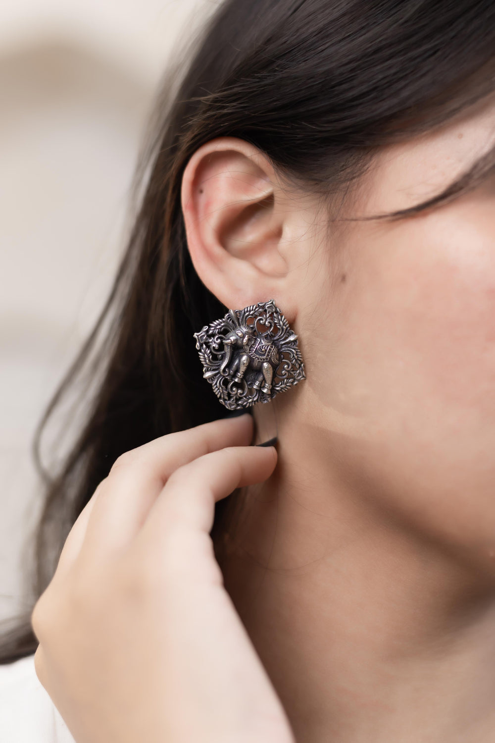 Elegant German Silver Earrings - Artyaah