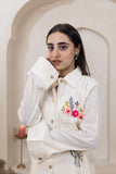 Hand Embroidered Beige Shirt - Artyaah