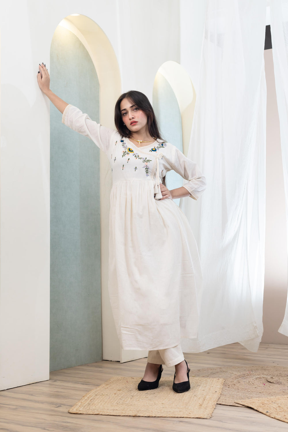 Beige Comfort Long Dress - Artyaah