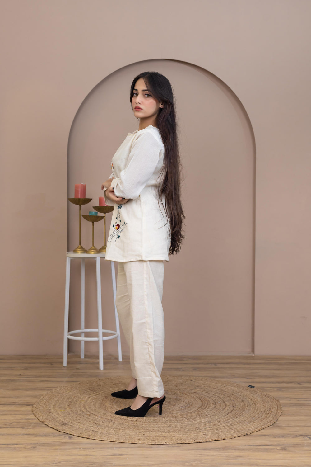 Trending Beige Harmony Co-Ord Set - Artyaah