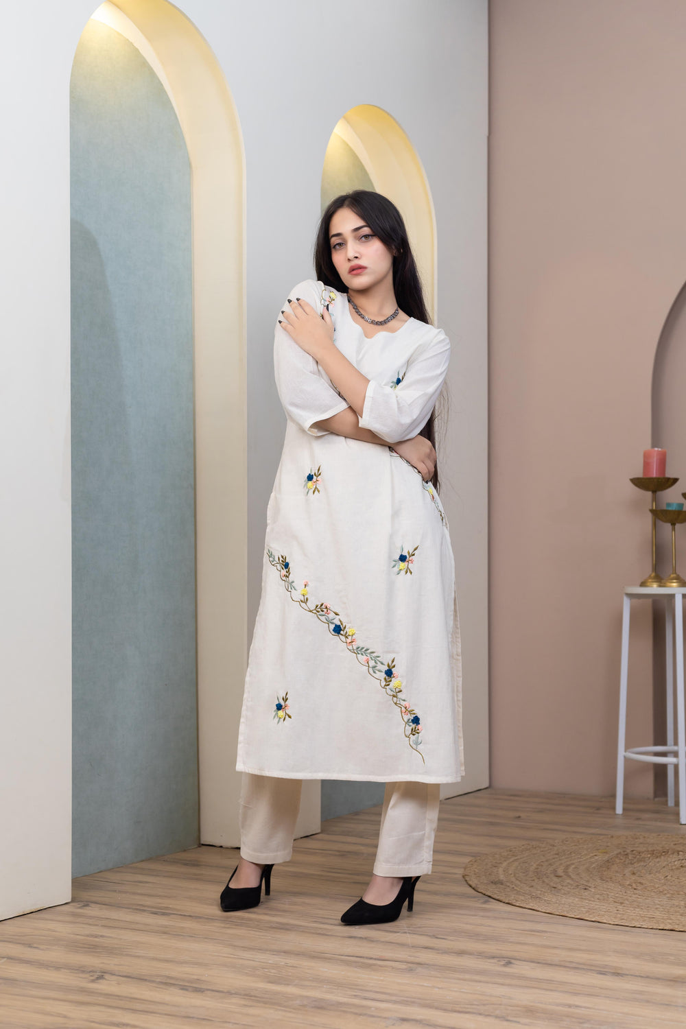 Handcrafted Grace Kurti - Artyaah