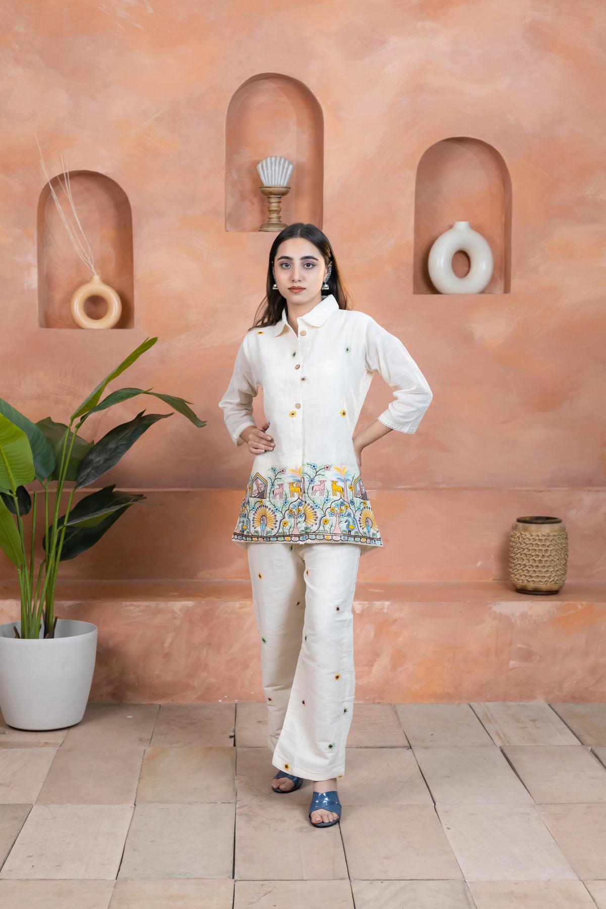 Classic Khadi Handcrafted Co-Ord Set - Artyaah