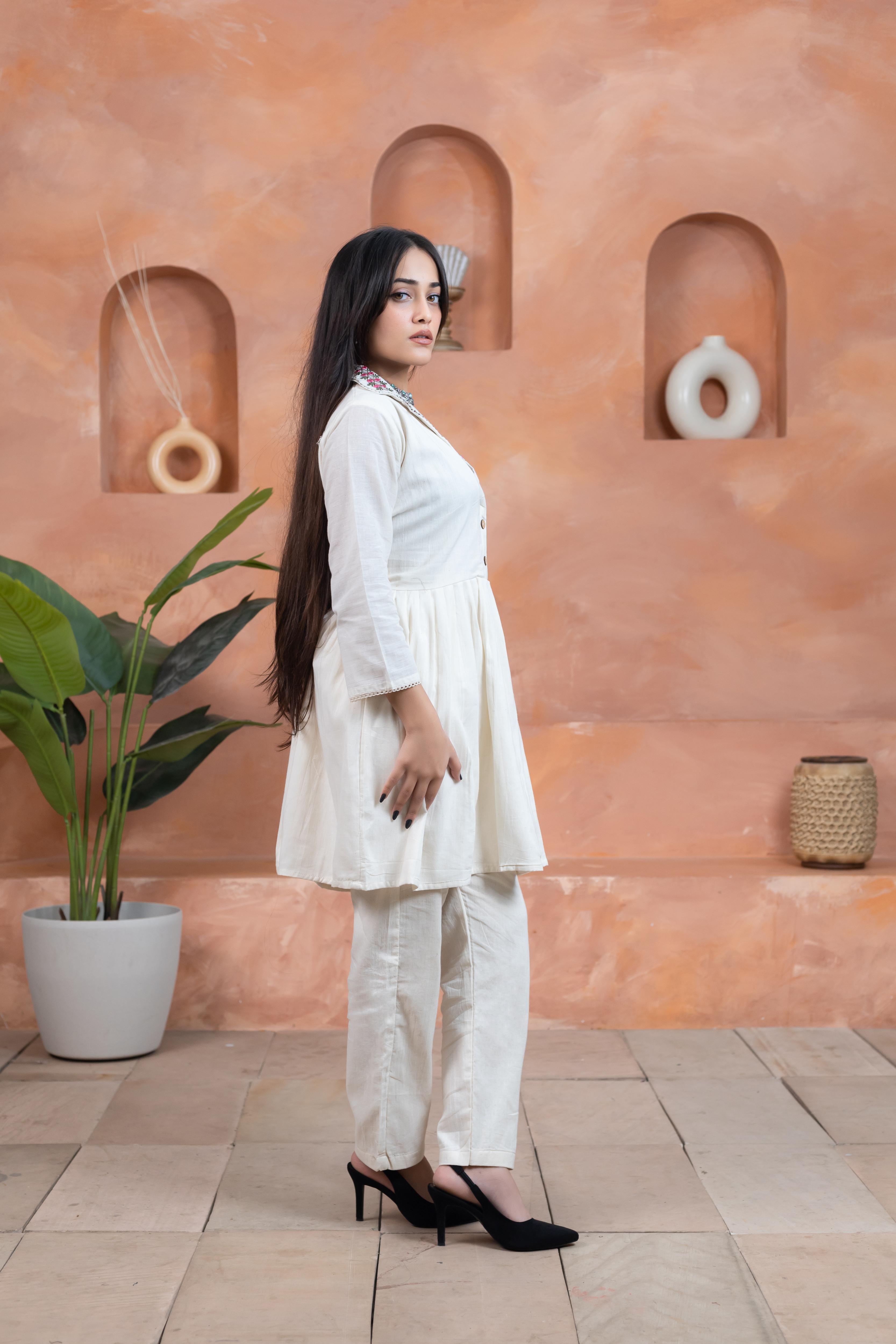 Elegant Touch Handwork Short Kurti - Artyaah
