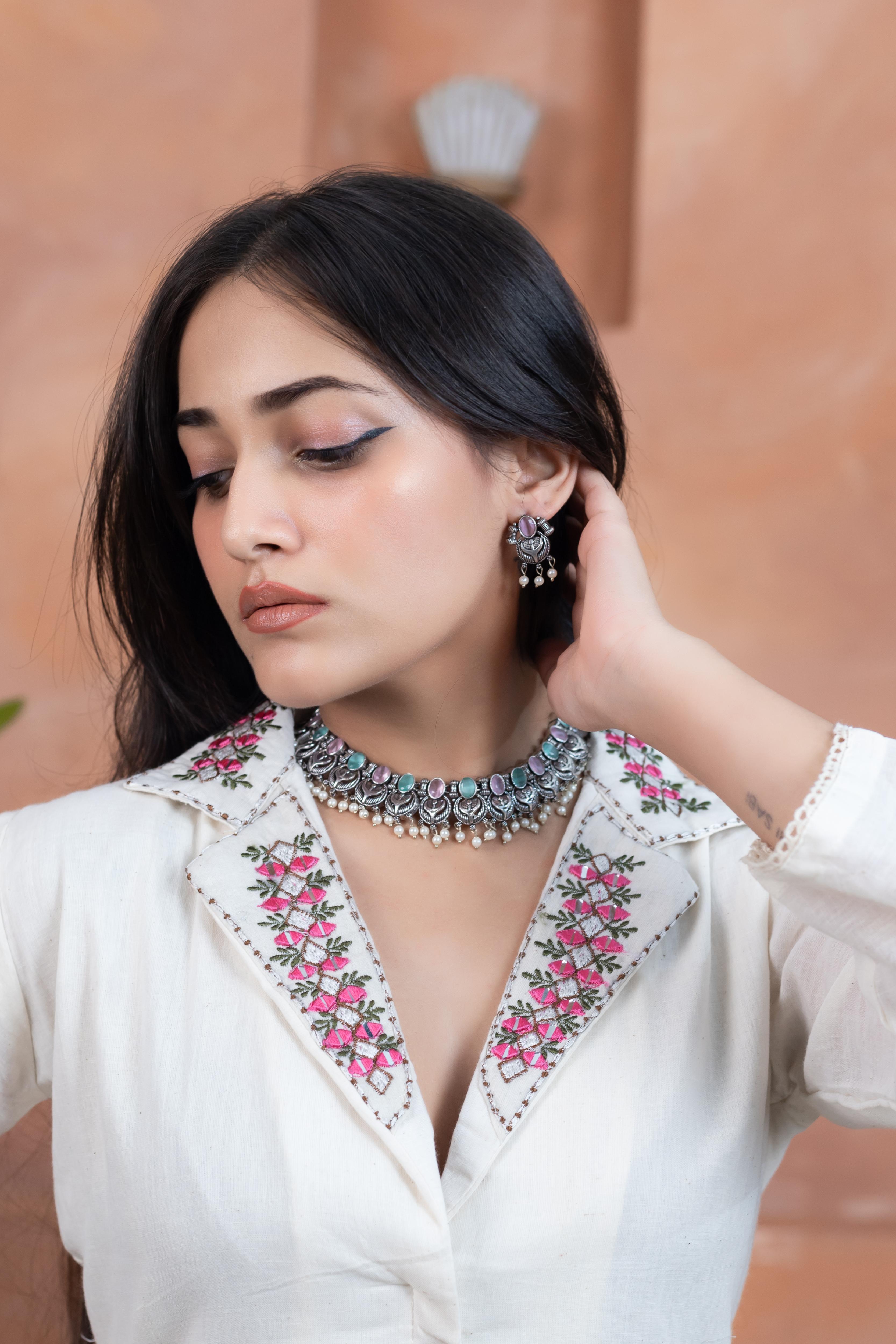 Elegant Touch Handwork Short Kurti - Artyaah