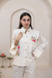 Hand Embroidered Beige Shirt - Artyaah