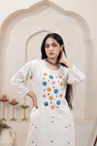 Classic Beige Kurti Pant Set - Artyaah