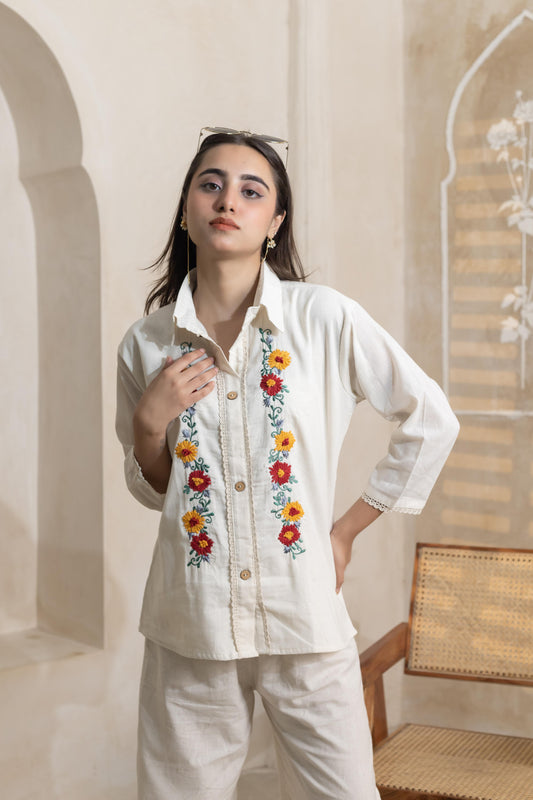 Pure Cotton Beige Shirt - Artyaah