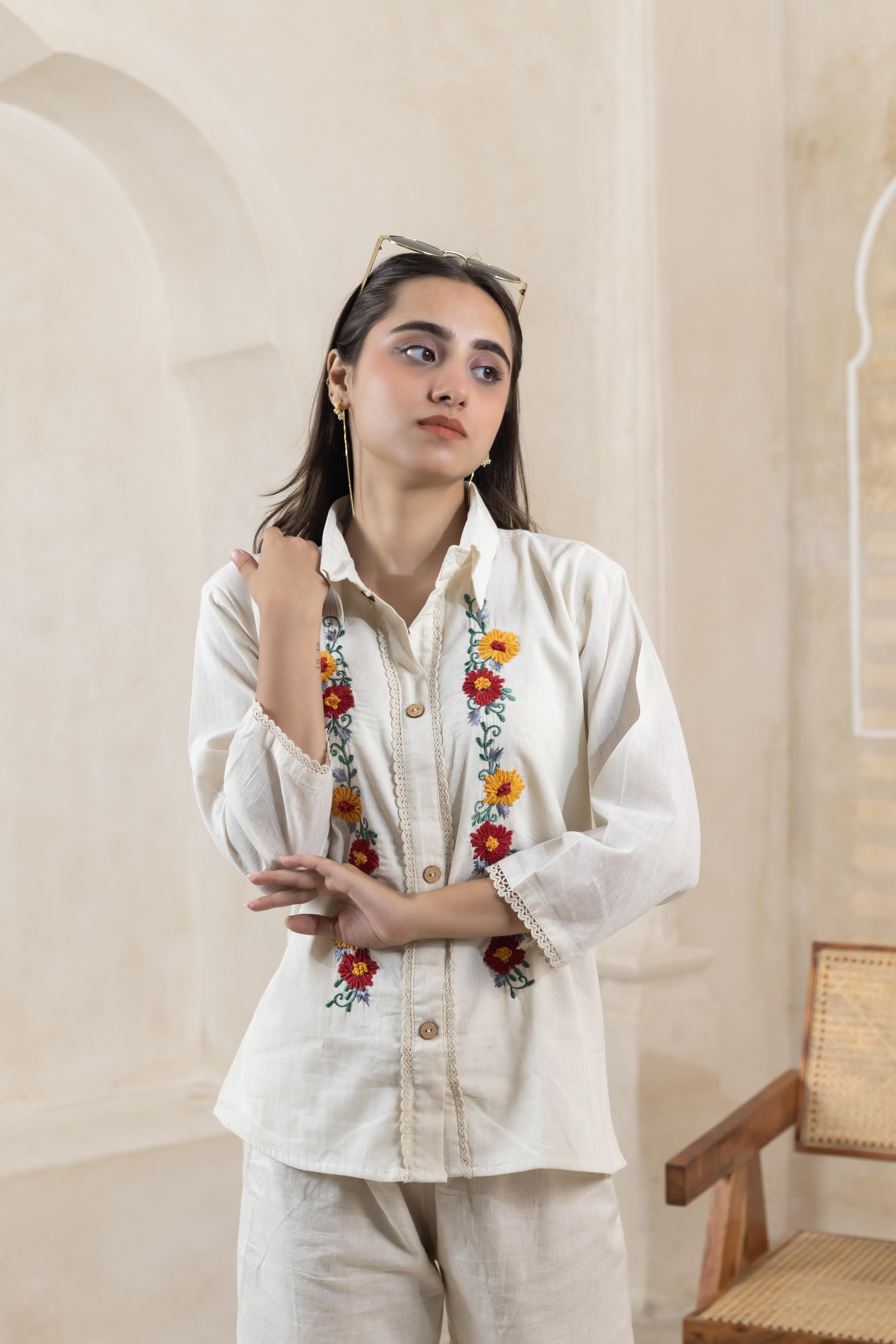 Pure Cotton Beige Shirt - Artyaah