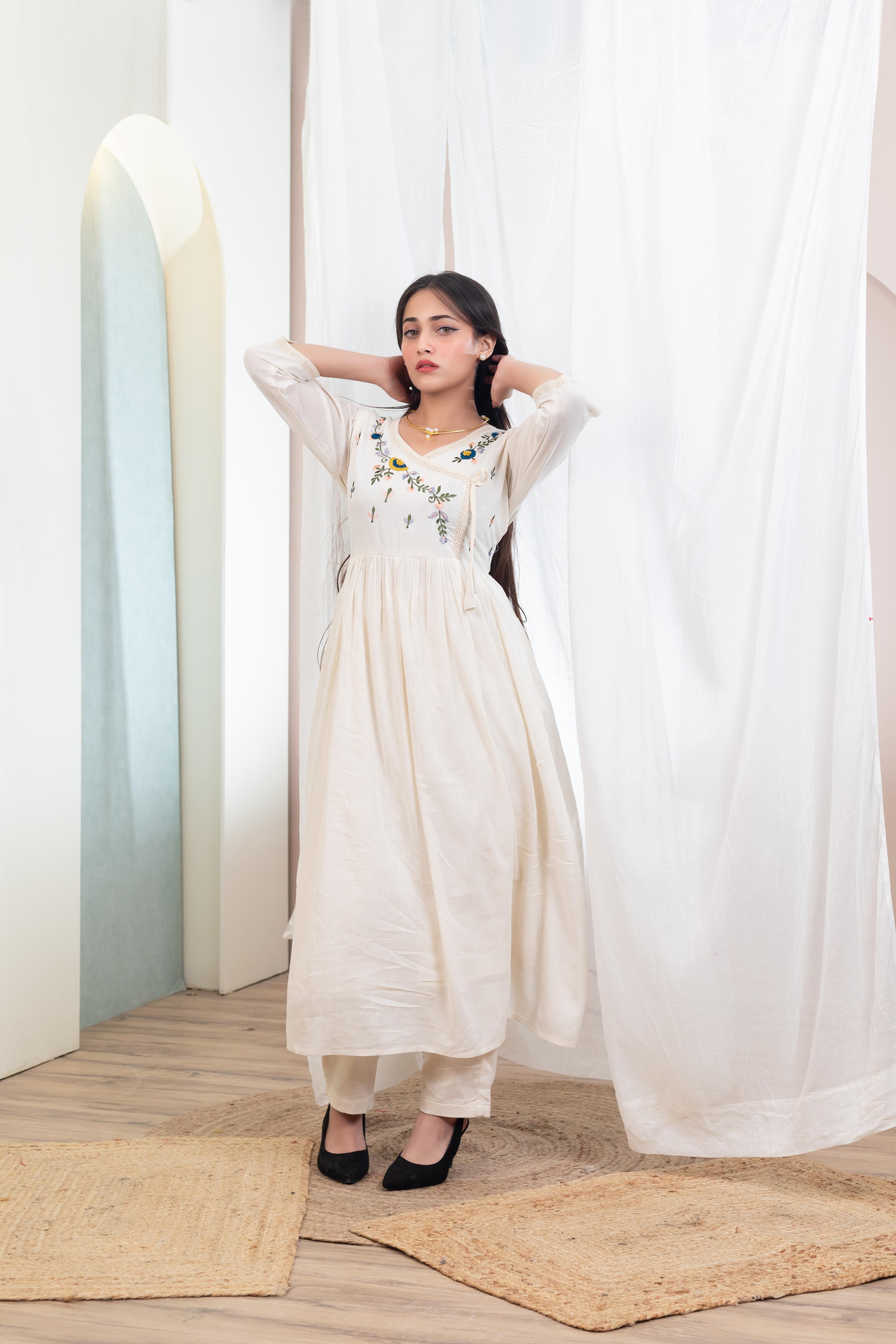 Beige Comfort Long Dress - Artyaah