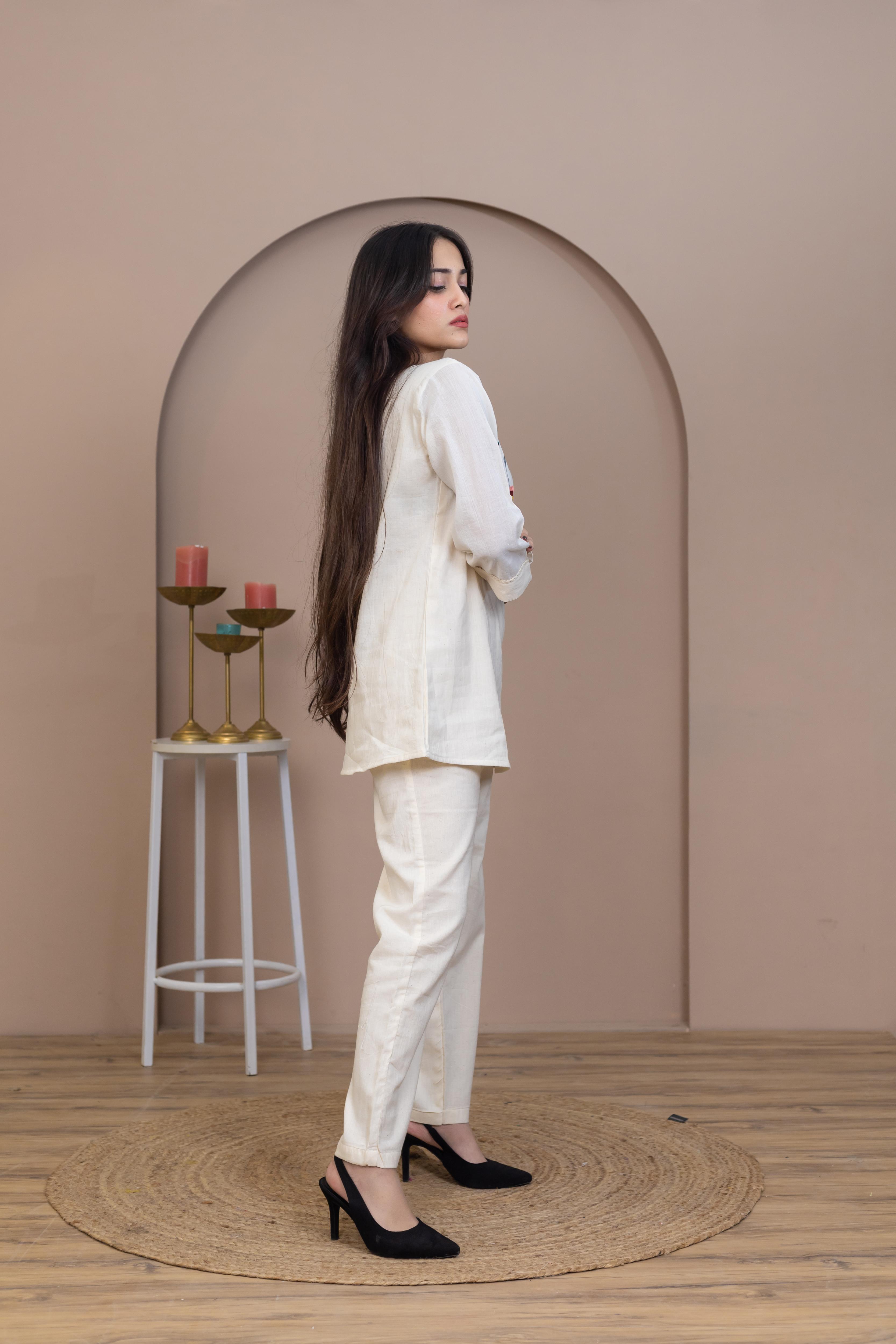 Trending Beige Harmony Co-Ord Set - Artyaah