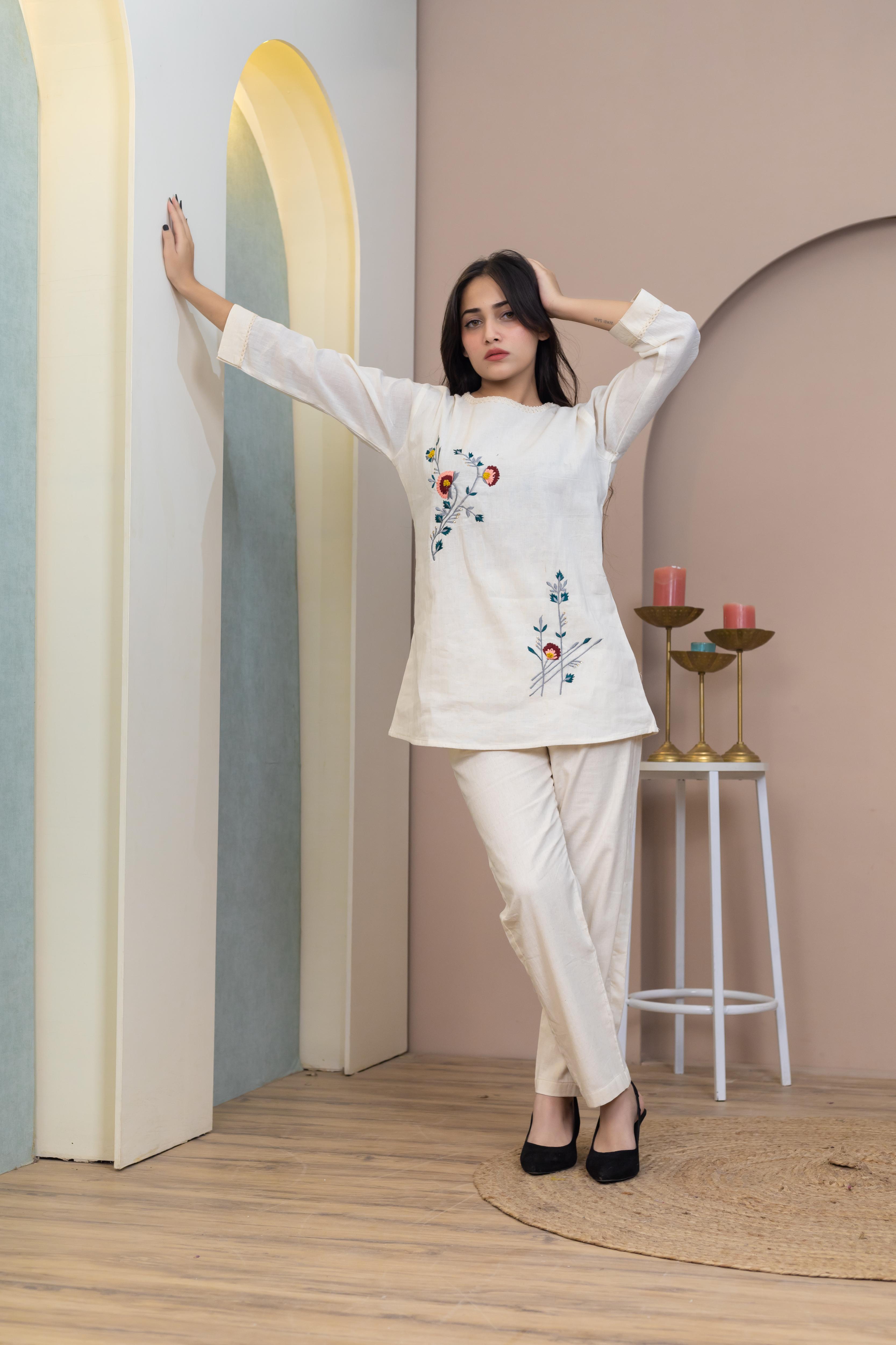 Trending Beige Harmony Co-Ord Set - Artyaah