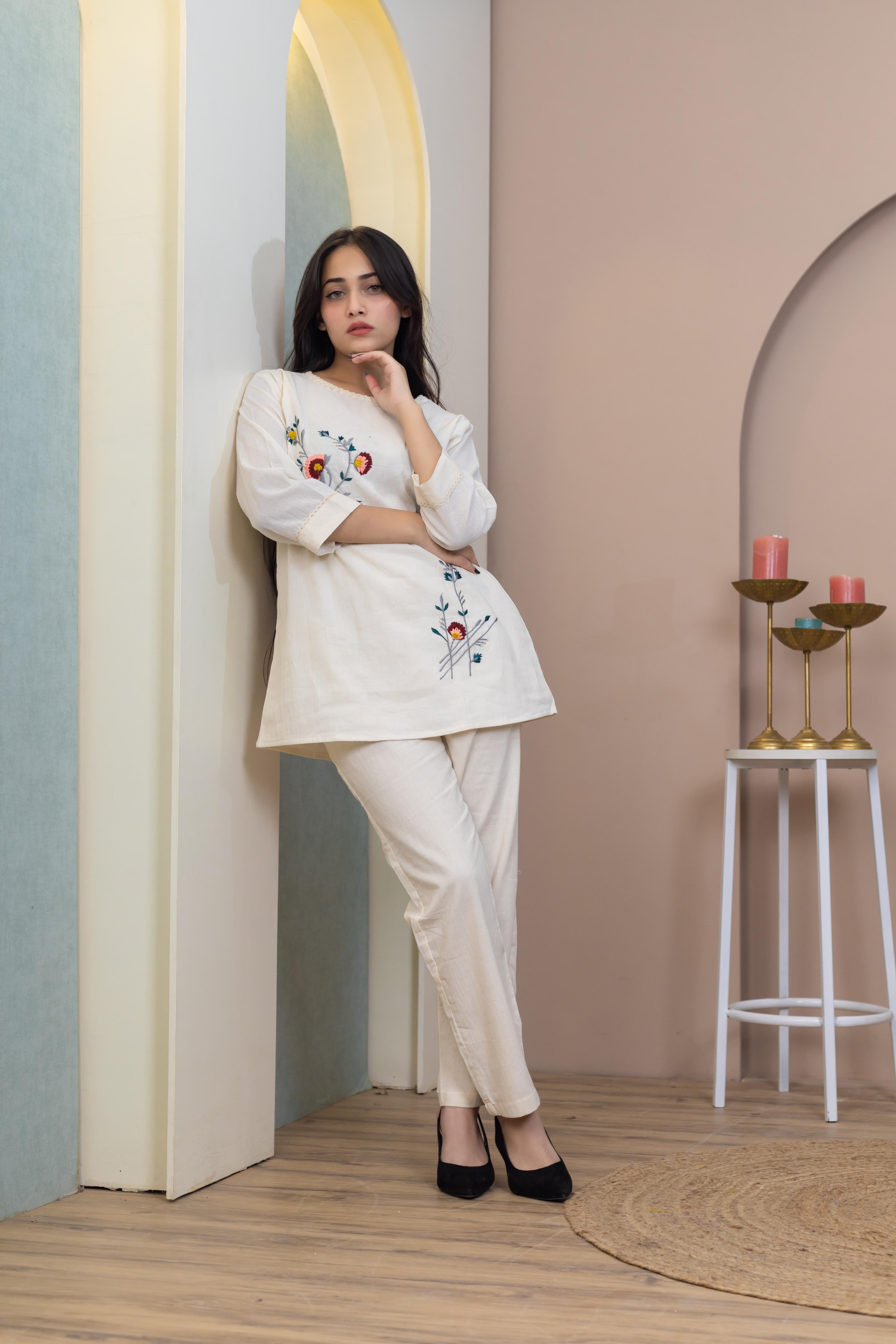 Trending Beige Harmony Co-Ord Set - Artyaah