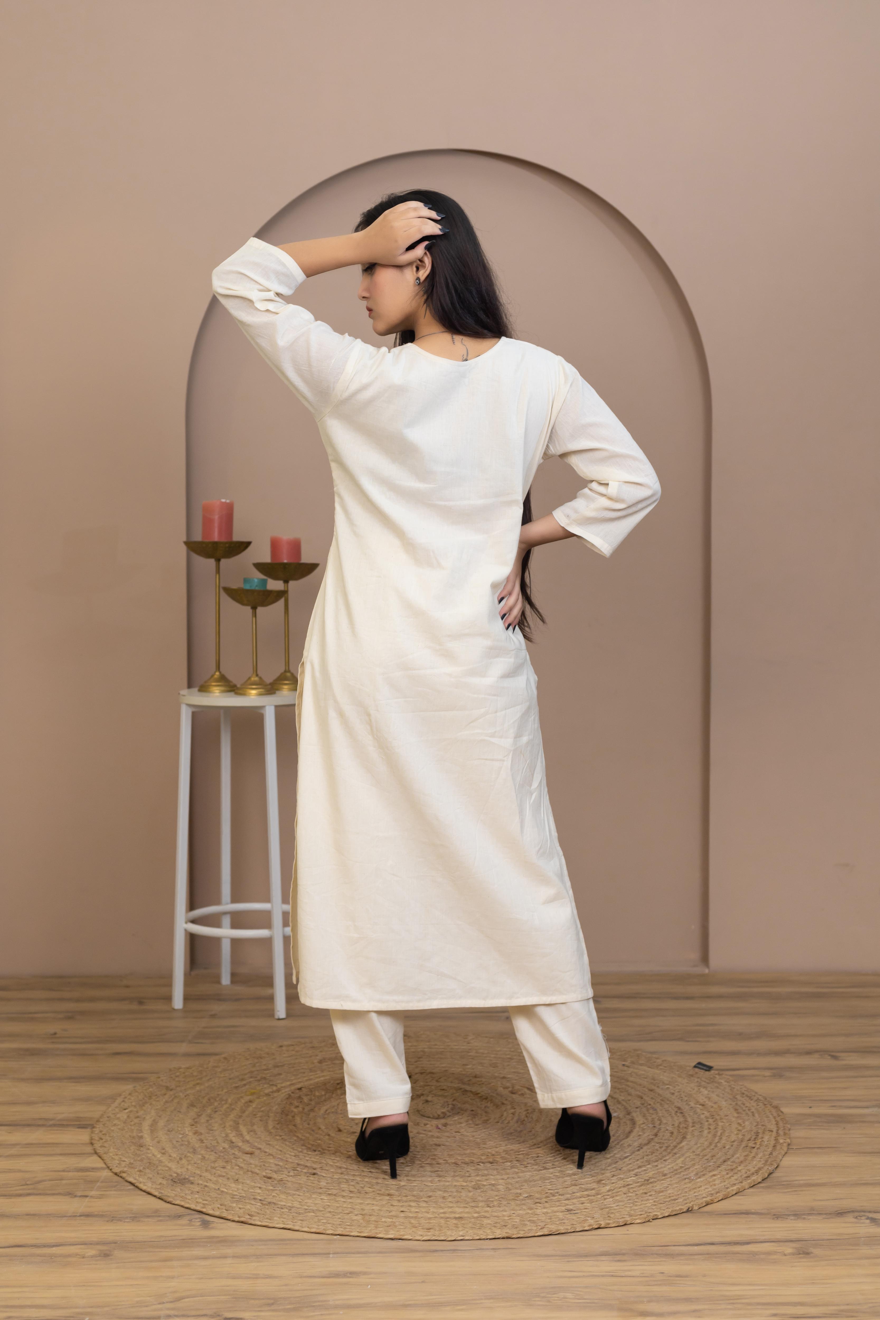 Trending Beige Harmony Co-Ord Set - Artyaah