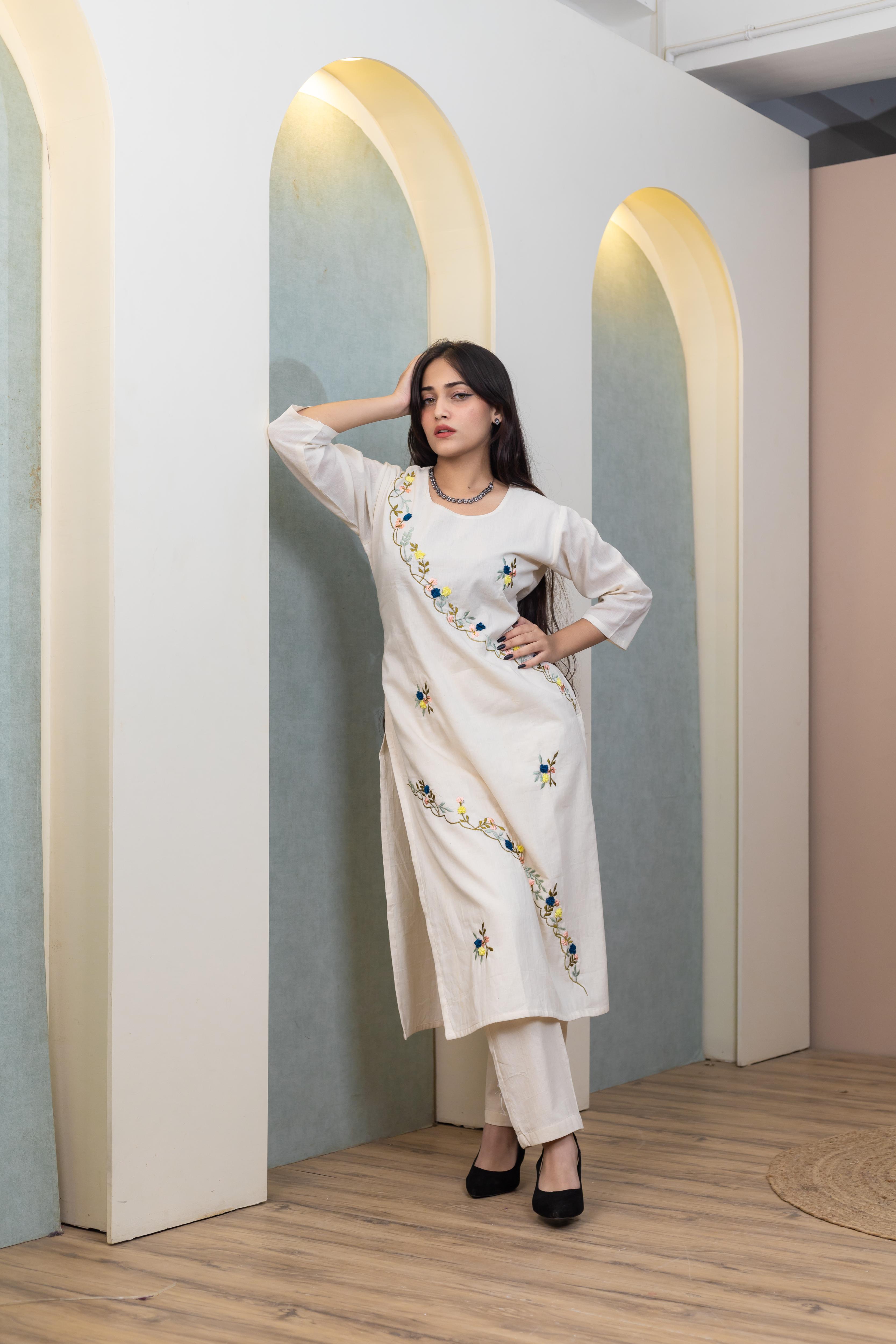 Handcrafted Grace Kurti - Artyaah