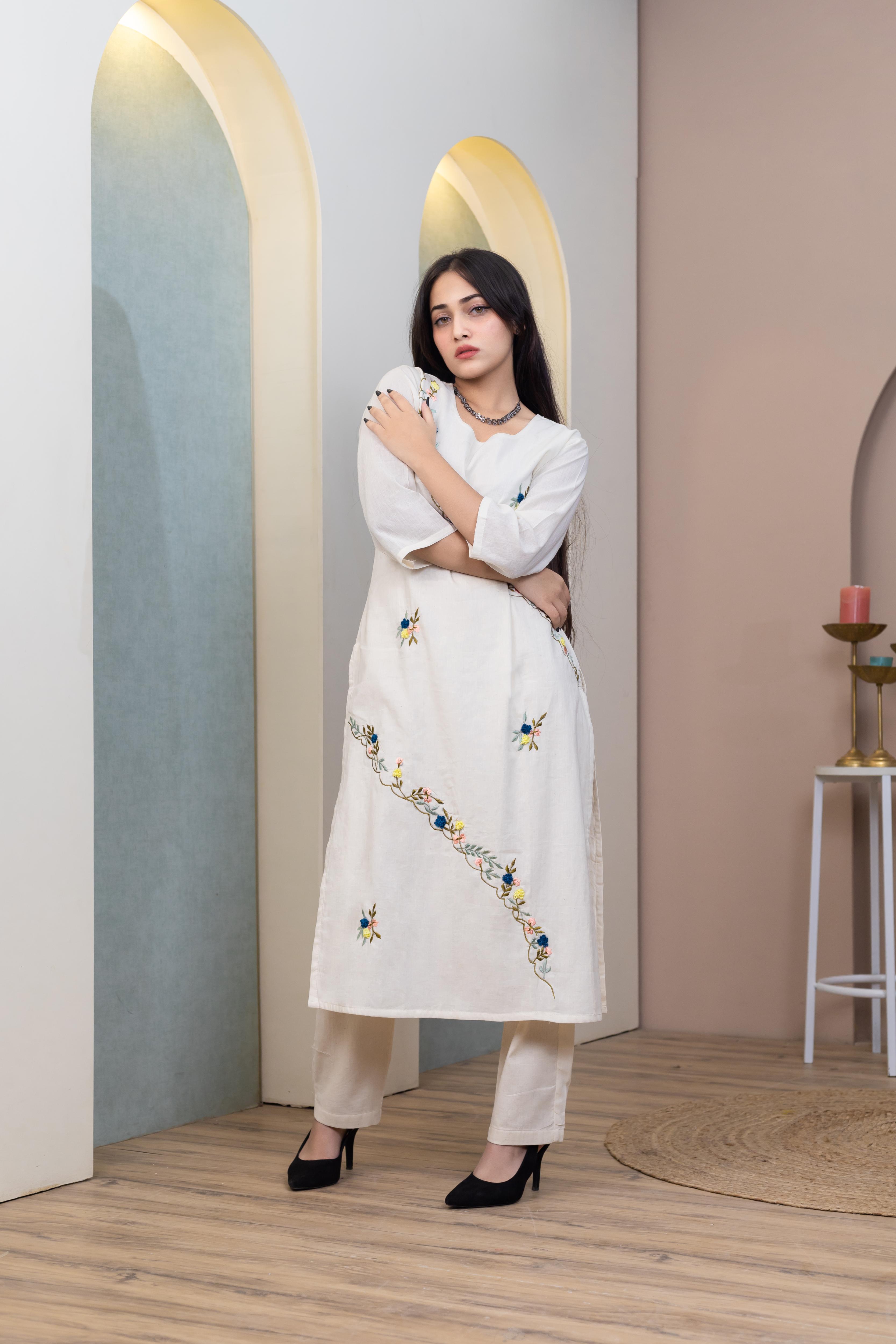 Handcrafted Grace Kurti - Artyaah