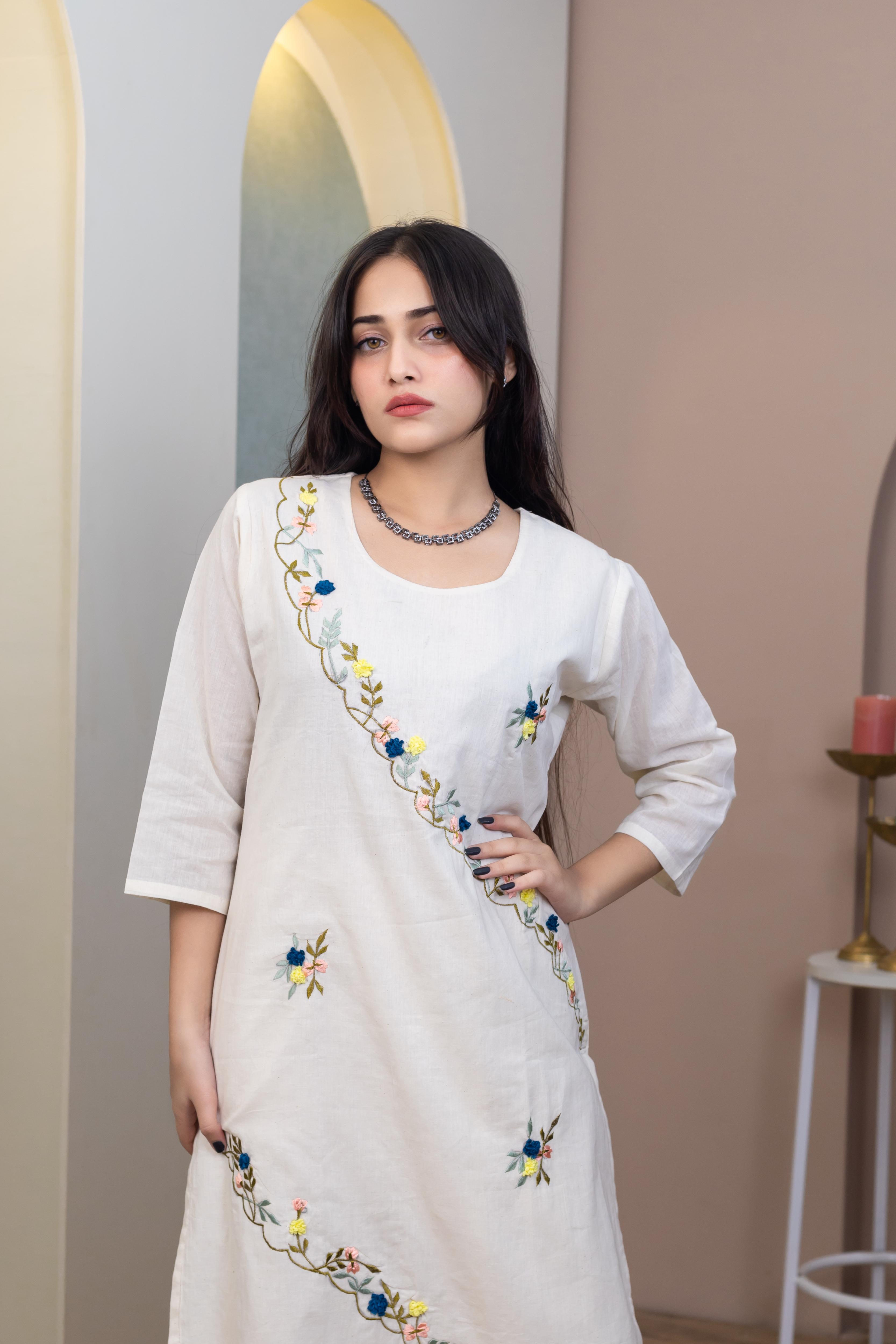 Handcrafted Grace Kurti - Artyaah