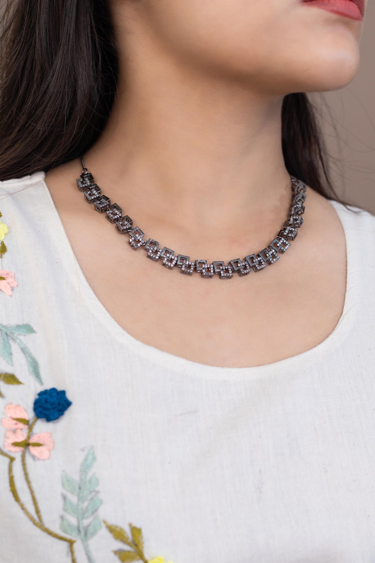 Midnight Geometry Necklace - Artyaah