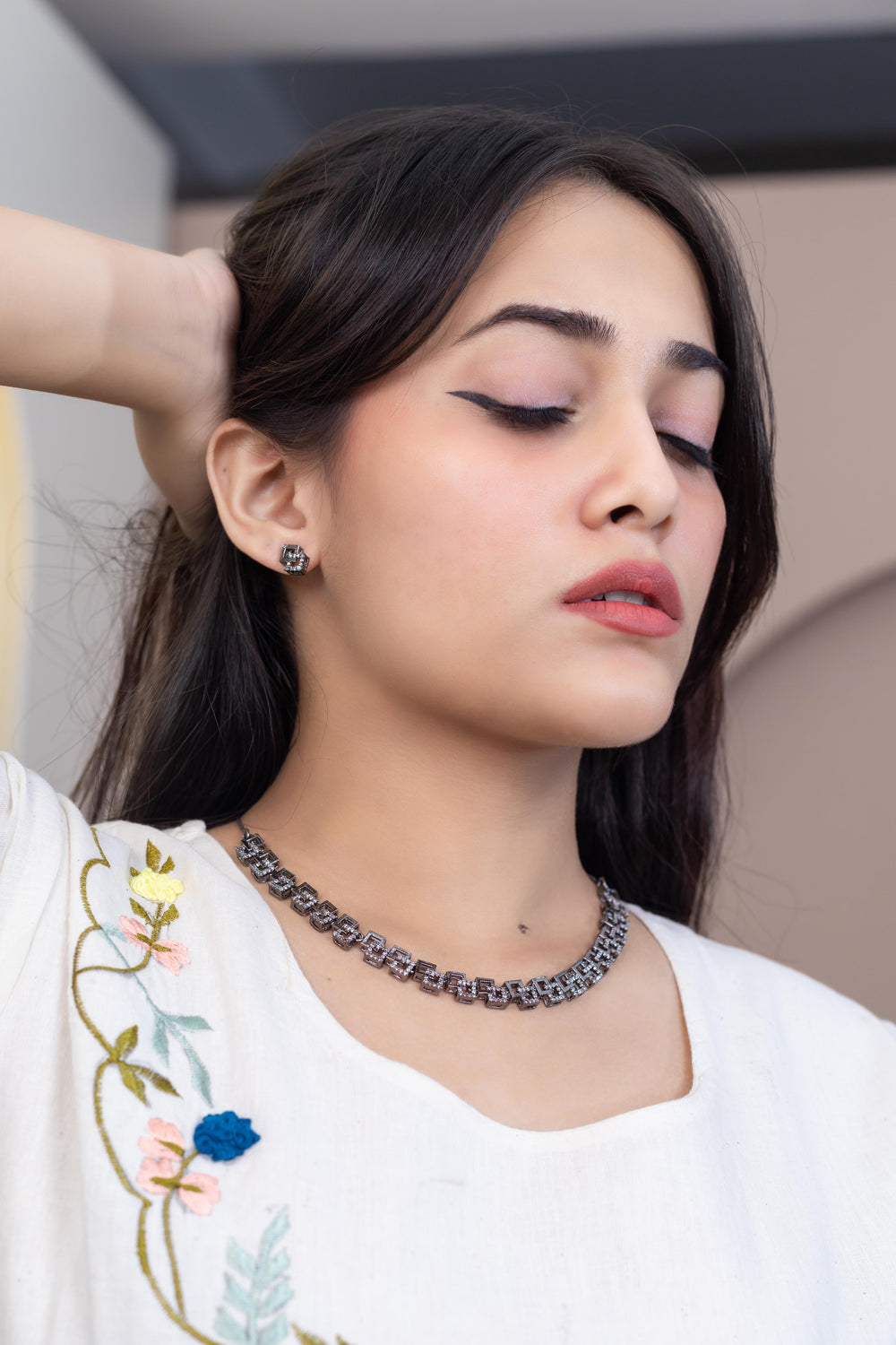 Midnight Geometry Necklace - Artyaah