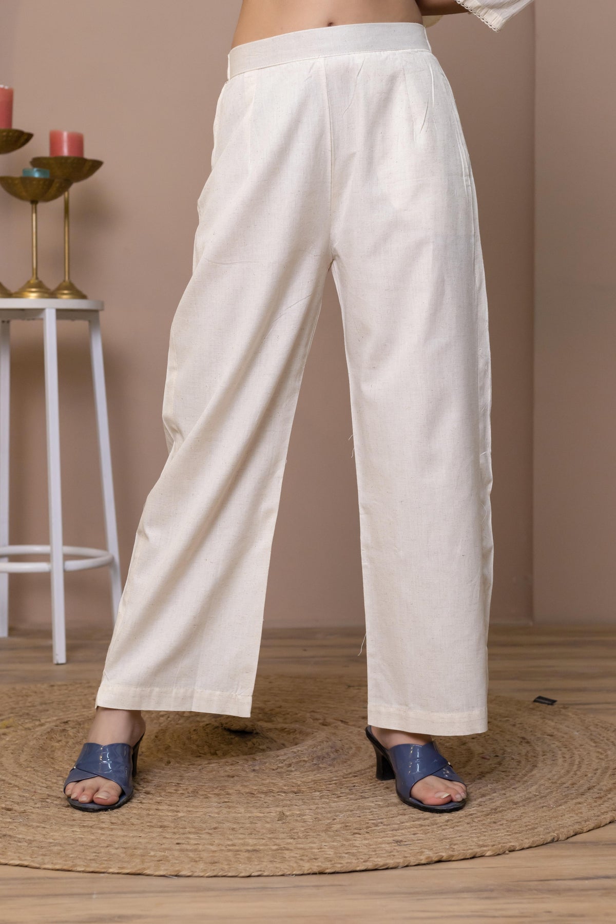 Plain Slit Pants - Artyaah