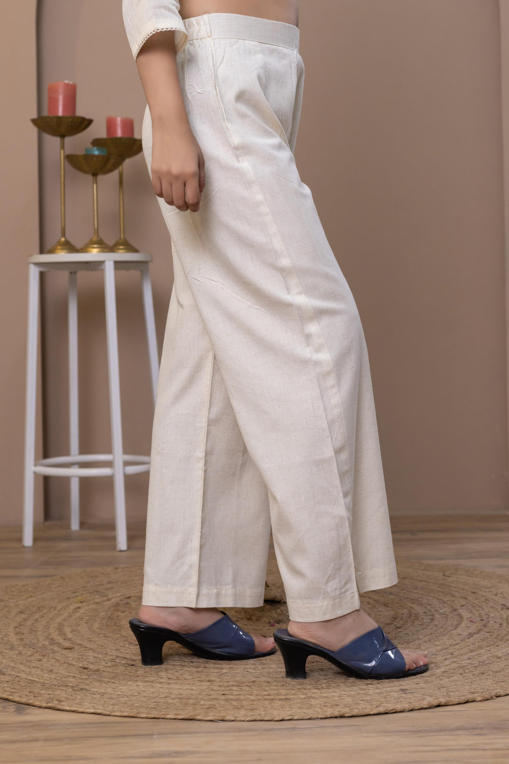 Plain Slit Pants - Artyaah